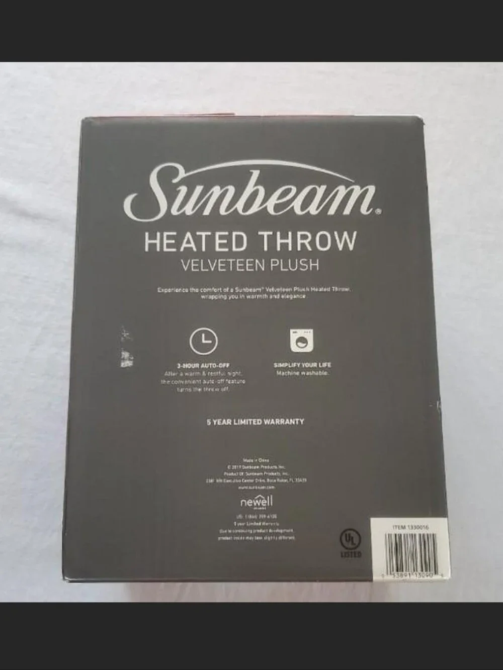 Sunbeam Blanket Heated Throw Blanket Winter Blanket Large Blanket Red Plaid NEW